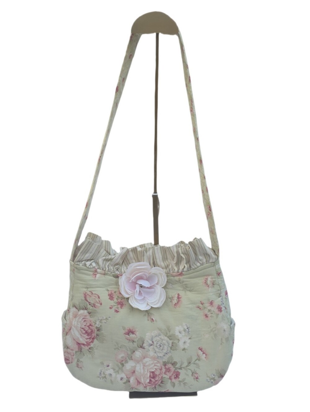 Vintage Shabby Chic Quilted Floral Shoulder Bag - Picture 3 of 17